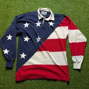 USA Flag Rugby Shirt Size Large